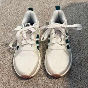 Adidas White and Green Athletic Shoes